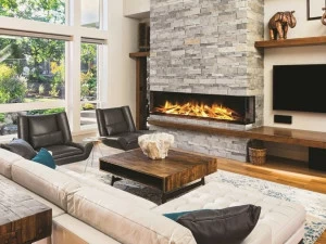 BRITISH FIRES Электрический встроенный стеклянный камин с дистанционным управлением