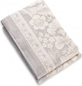 10638718 Яковлевский жаккард Скатерть прямоугольная Яковлевский Жаккард Лесной Букет 178х274см серая, полулен Ткань