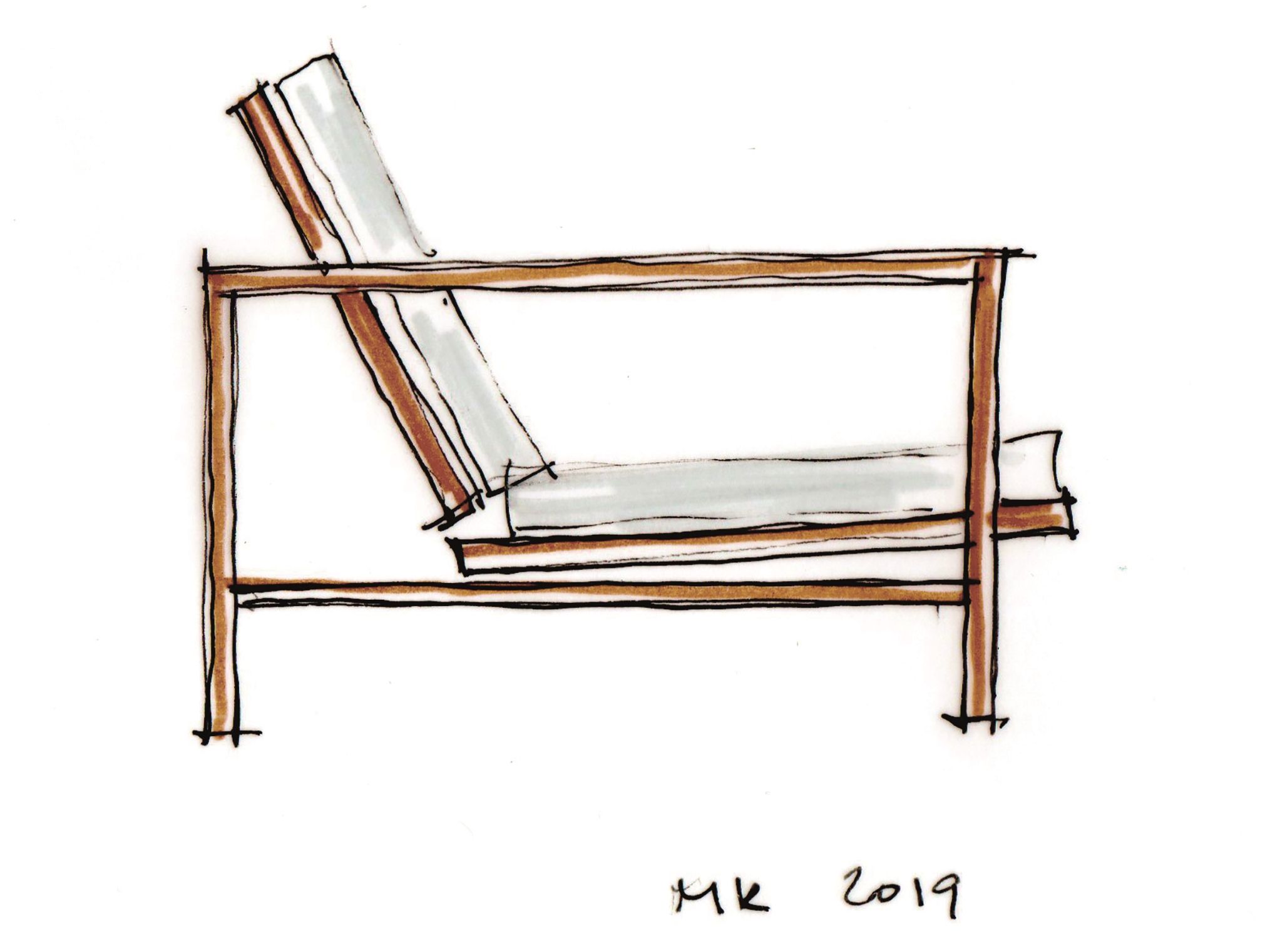 Открытый стул из тикового дерева с подлокотниками Minotti Quadrado ARCH-00068220 - Вид №5