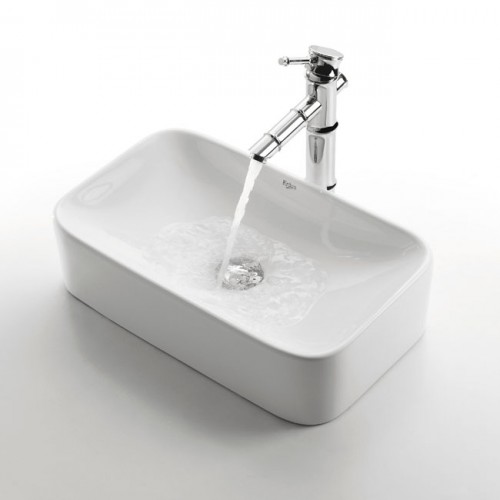 KCV-122 Накладная раковина на столешницу  прямоугольная Krausru  - Вид №5