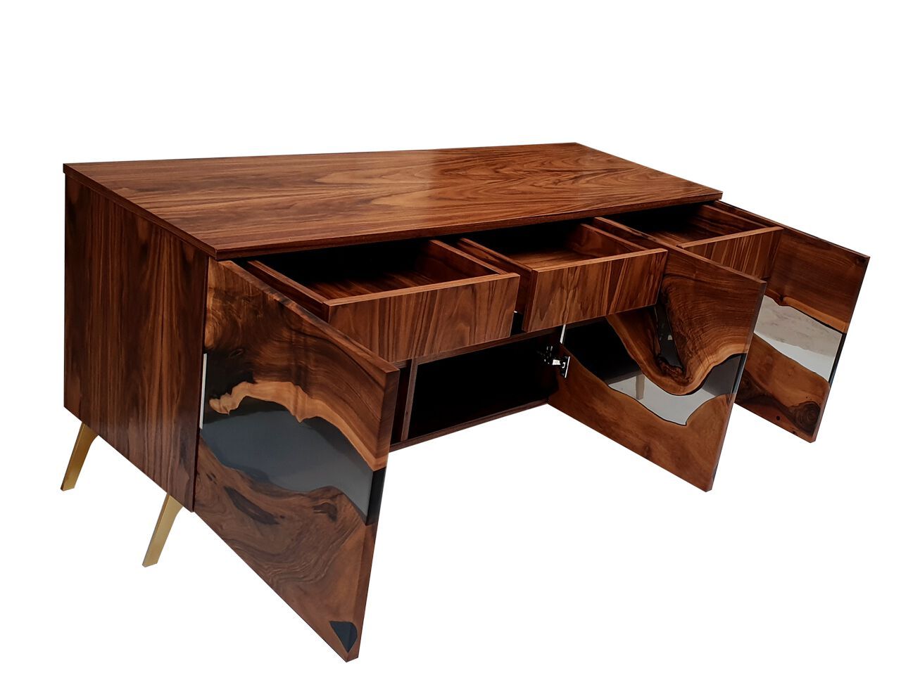 Шкаф из орехового дерева и смолы с распашными дверями Legnor LEG2408746 / LEG2408755 / LEG2408753 ARCH-00026945 - Вид №1