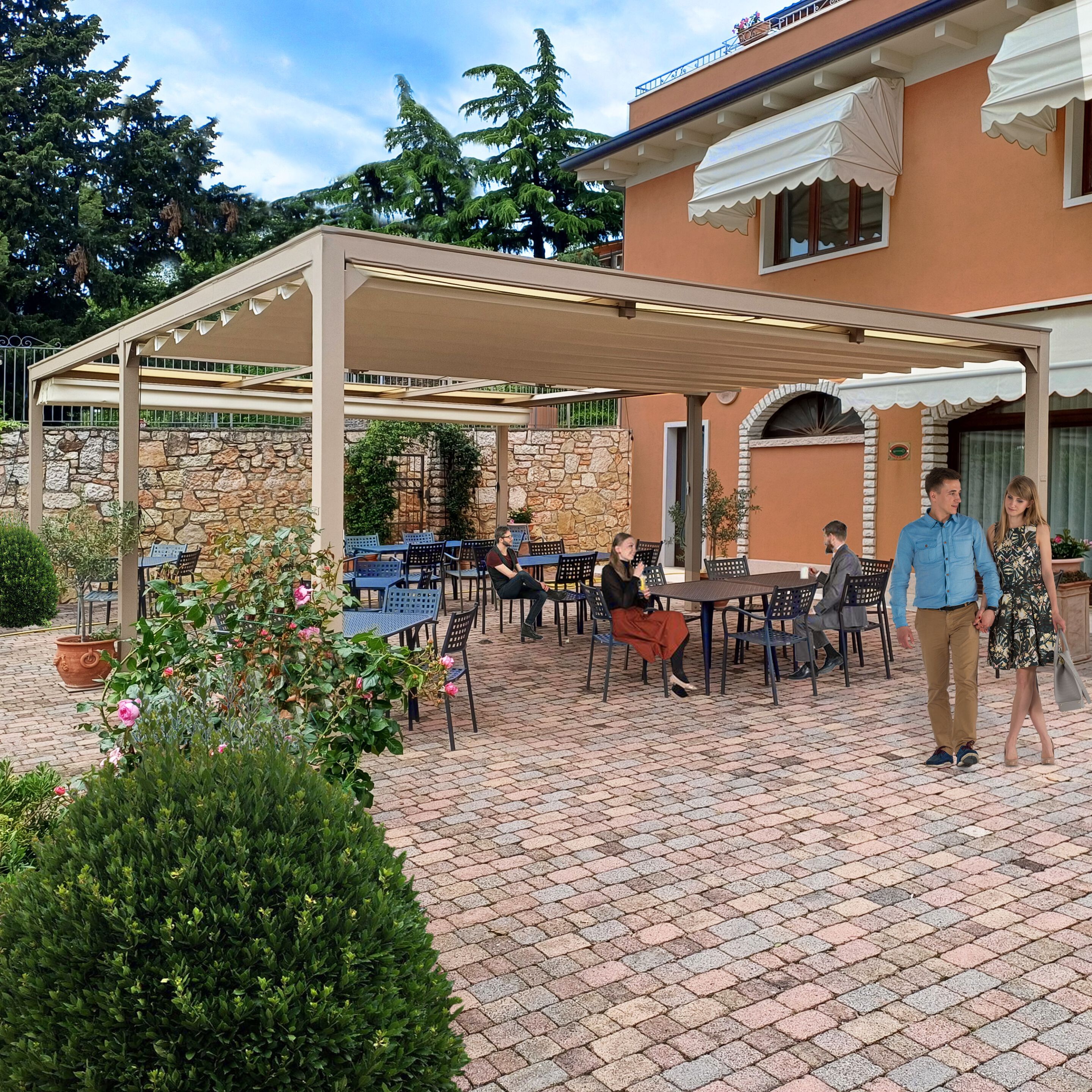 Dehor для баров и ресторанов с ручной выдвижной крышкой L'Officina by Adami AUR ARCH-00134127 - Вид №1