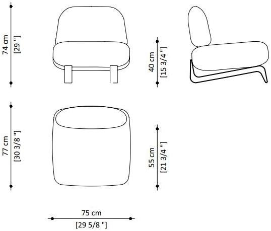 Paolo Castelli Кресло из шерсти Vao Sed.vaoa.200.sup  - Вид №3