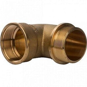 Угольник ВН с упором 2" латунь STOUT