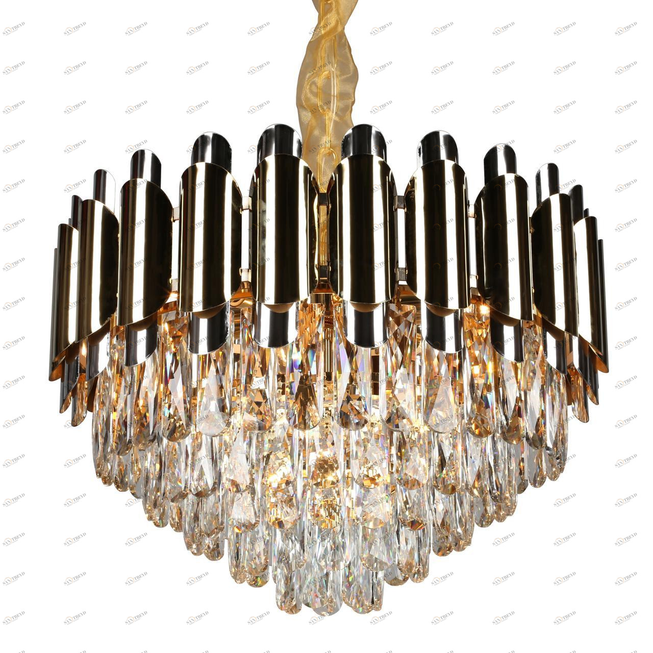 Подвесная люстра Omnilux Malgrate OML-81403-08 OMNILUX ДИЗАЙНЕРСКИЕ, MALGRATE 337197 Золото;прозрачный;черный 