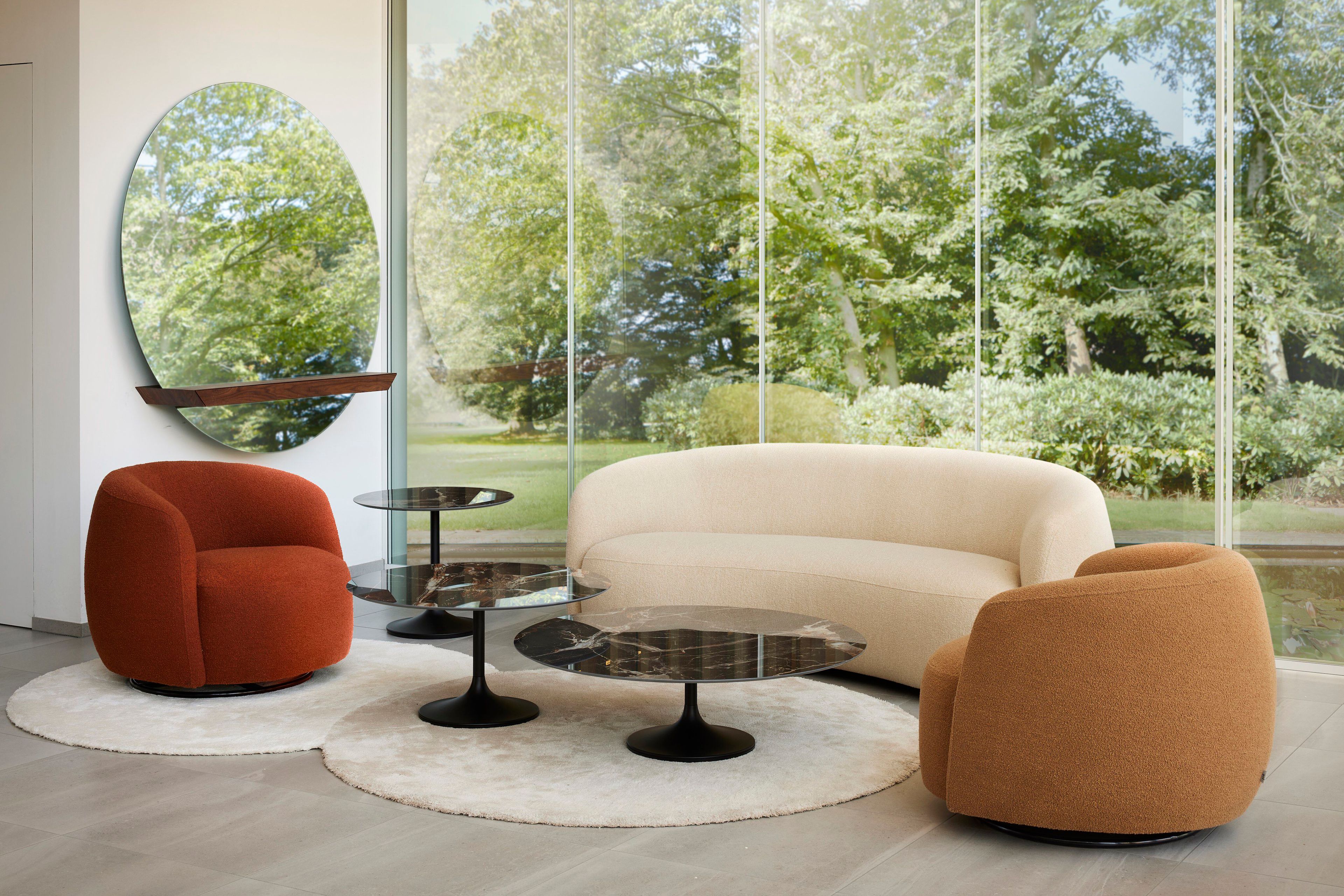 Изогнутый диван из ткани Joli оливковое дерево ARCH-00035779 - Вид №2