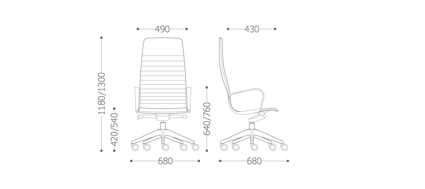 Офисное кресло с откидывающейся спинкой с подлокотниками VAGHI Union Executive ARCH-00147326 - Вид №4