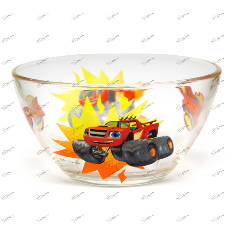 Салатник стеклянный "Вспыш и чудо-машинки. Вспыш - Скорость", 12,5 см ND PLAY ВСПЫШ И ЧУДО-МАШИНКИ 335886 Прозрачный Santreyd 