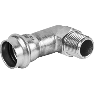 Угол переходной Rommer 1/2"x22 мм ВПр-НР нержавеющая сталь