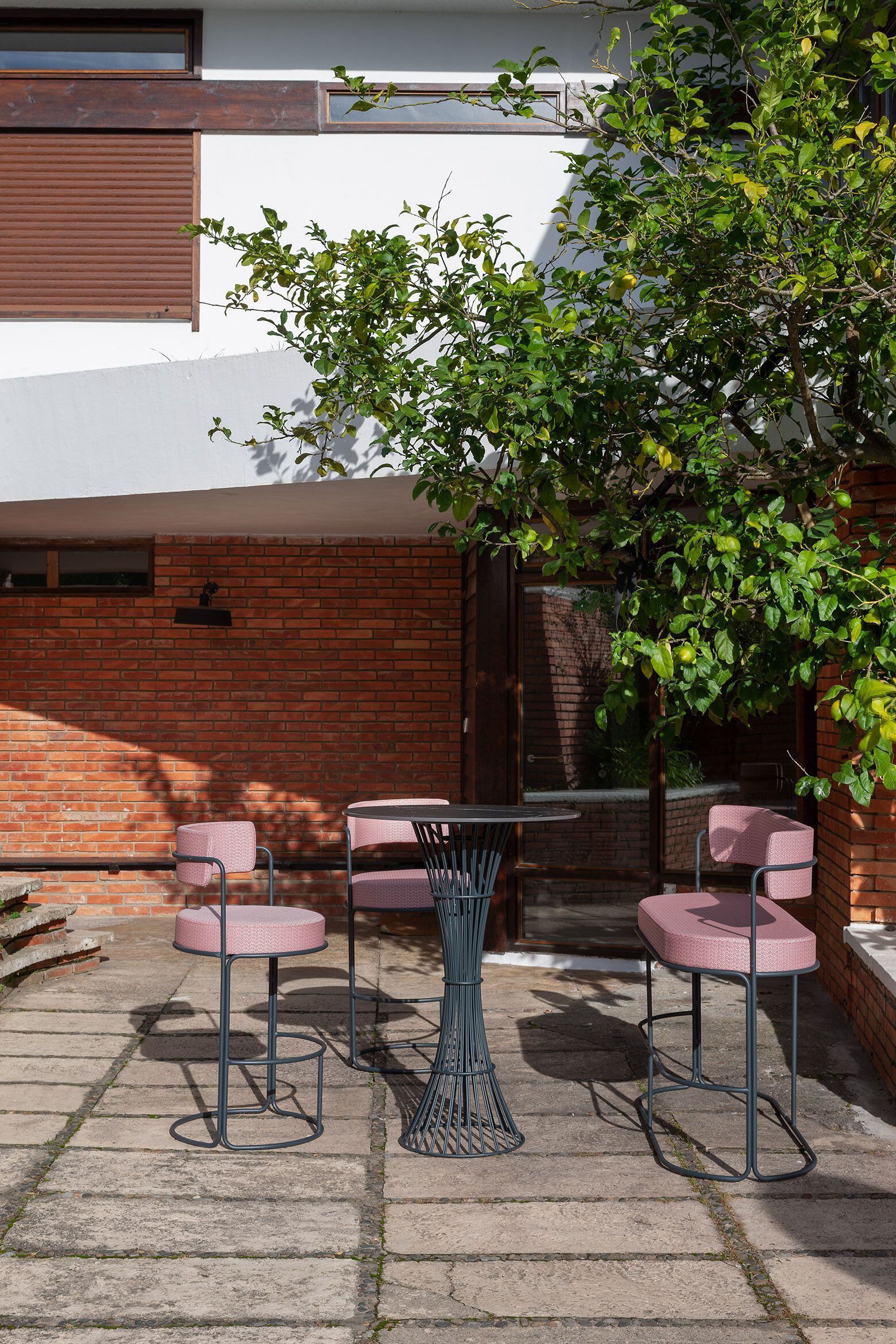 Стальной высокий садовый стул со спинкой iSimar Paradiso ARCH-00089697 - Вид №5