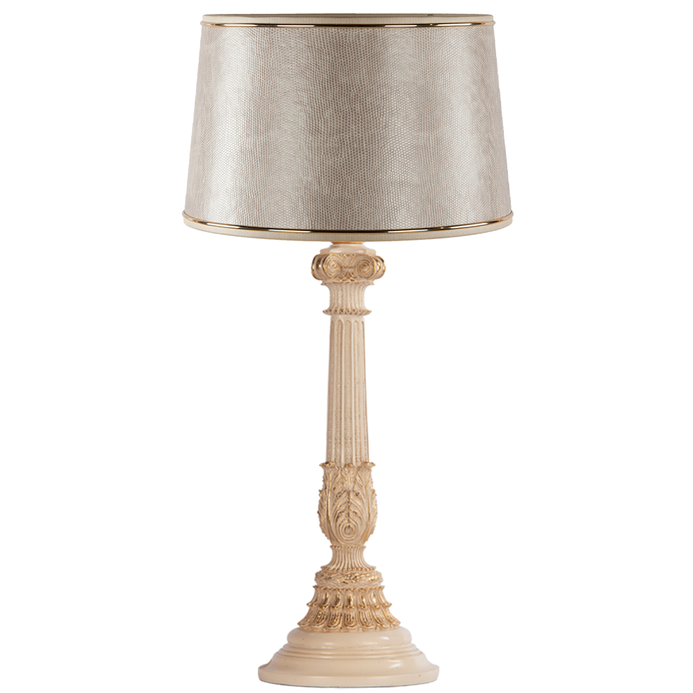 32022,34057 Настольная лампа Колонна Испанская Айвори Тюссо Игуана Беж BOGACHO 4627138210987, 4627138151099