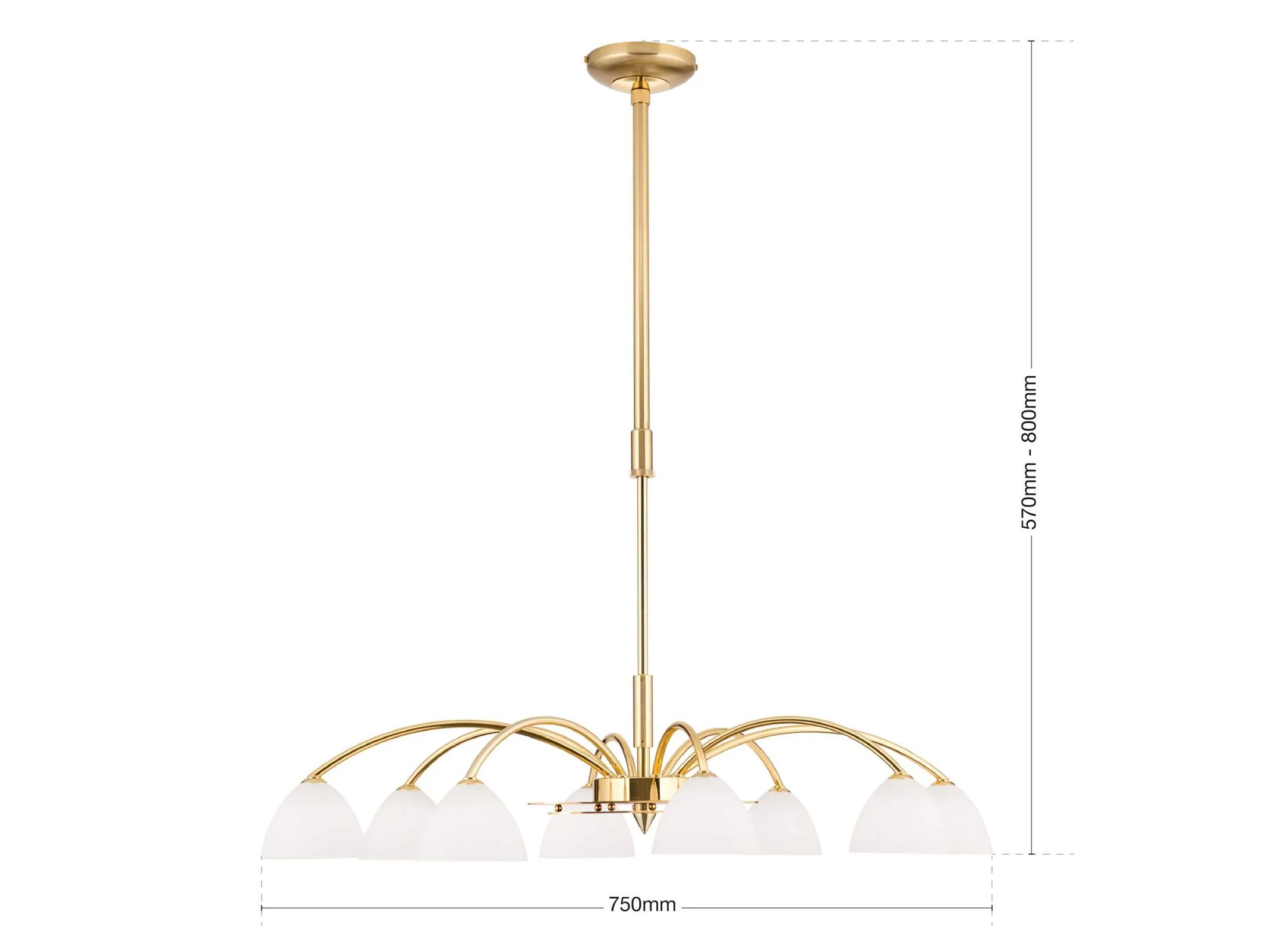 Люстра из латуни и опалового стекла Orion Opaldesign ARCH-00016490 - Вид №3