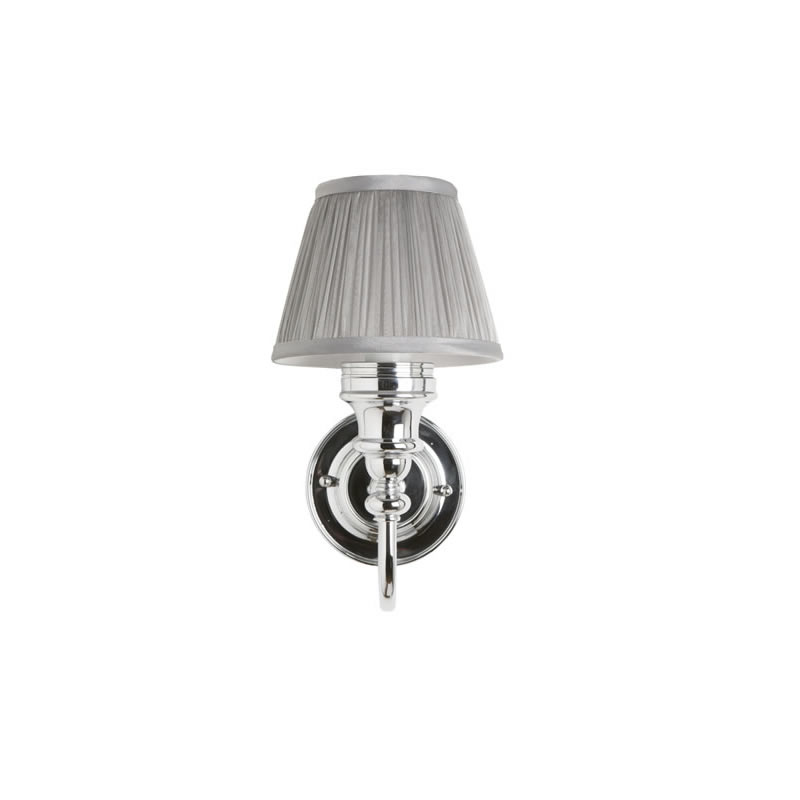 Burlington Изысканный настенный светильник Burlington LED для ванной комнаты с хромированной основой и серебристым шифоновым плафоном Хром BL25 