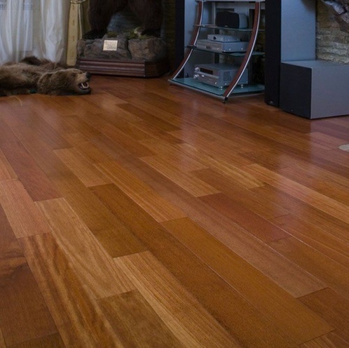 Массивная доска Magestik floor Под лаком (экзотика) Кемпас (Гладкая) 910х122 мм MGK Magestic floor 2600300129 - Вид №2