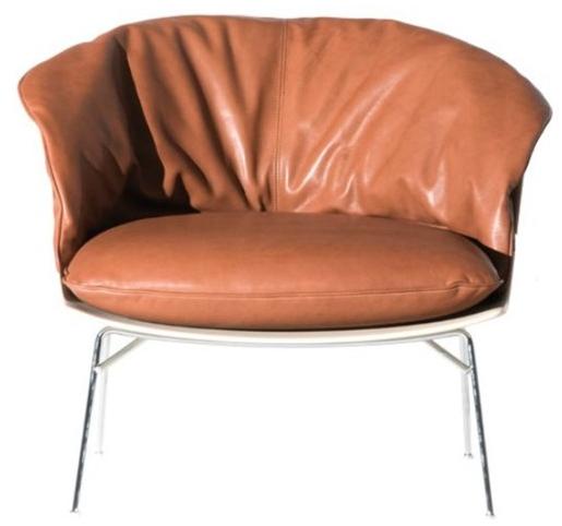 Driade Мягкое кожаное кресло с подлокотниками Moon sun-id-1413218 - Вид №1