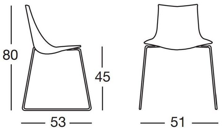 SCAB DESIGN Штабелируемый салазки для ресторана из технополимера Zebra tecnopolimero sun-id-1407015 - Вид №2