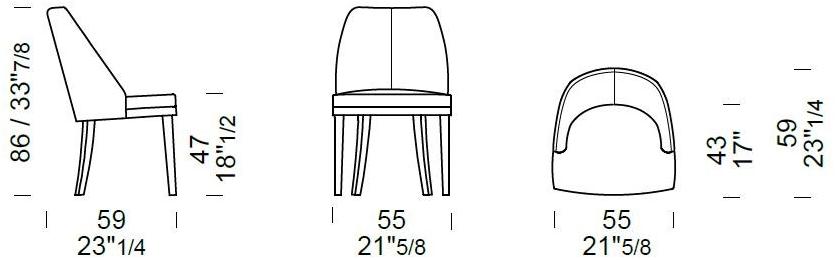 Borzalino Стул из мягкой ткани sun-id-1356123 - Вид №2
