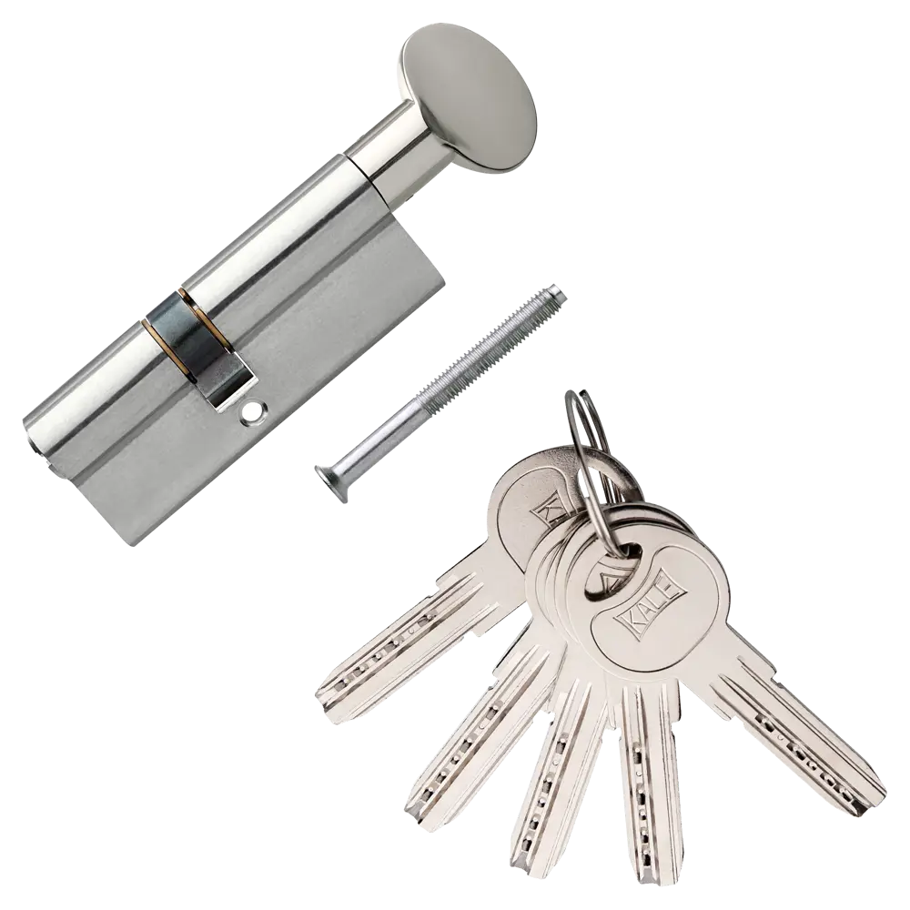 Цилиндр Kale 164SM-80-C-NI, 30х40 мм, ключ/вертушка, цвет никель 82394723 STLM-2036723  - Вид №1