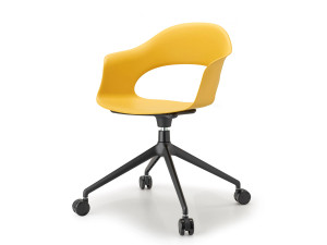 Офисное кресло из инженерного пластика с колесами