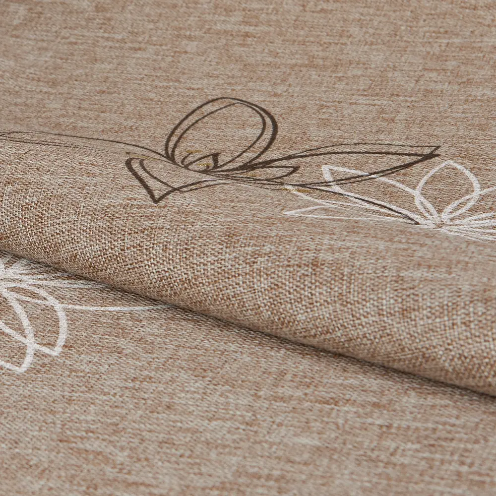 Ткань «Цветы» 1 п/м 280 см лён цвет коричневый ТОРГОВЫЙ ДОМ ТЕКСТИЛЬ STLM-2120250