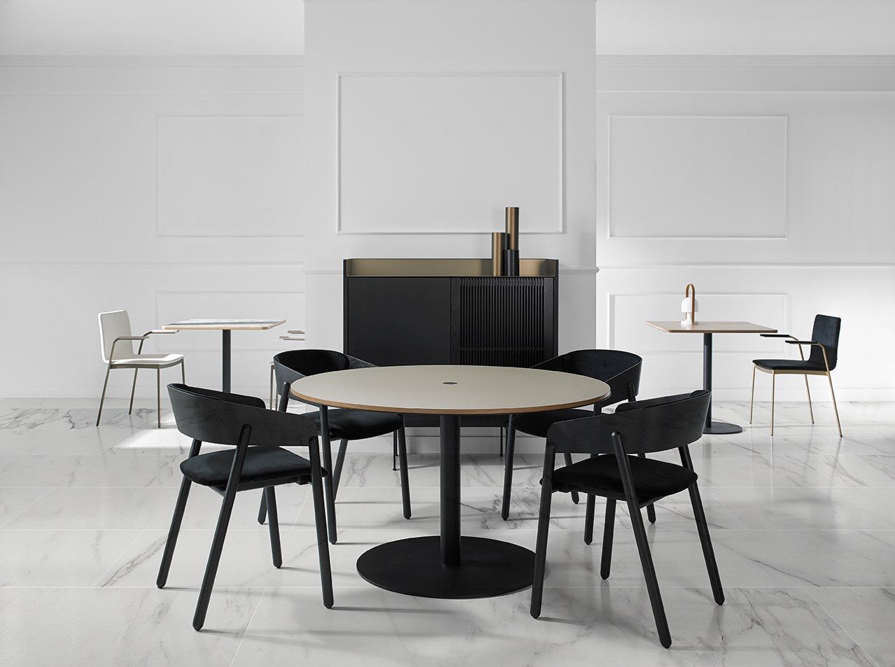 Круглый стол из стали и дерева Punt ядро ARCH-00138176 - Вид №1