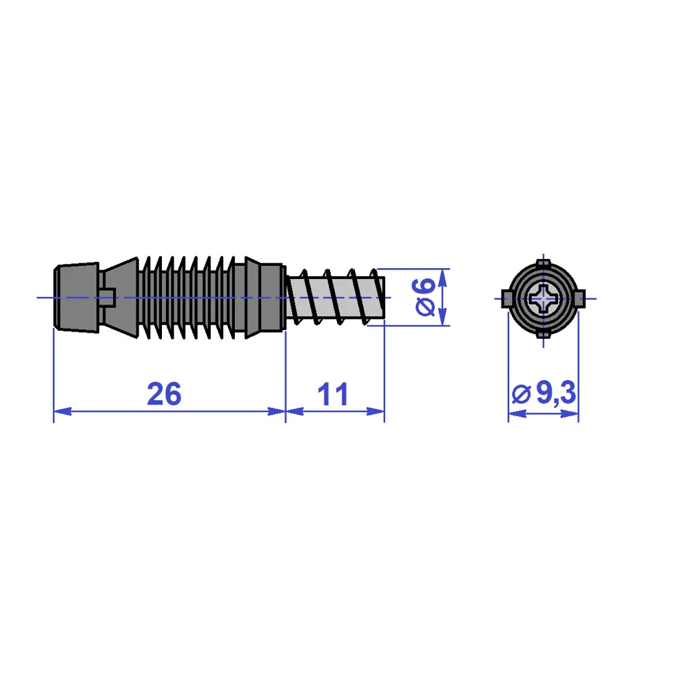 Стяжка-шкант 18x9.3x41 мм сталь цвет цинк 4 шт. 89403075 STLM-2084309 Santreyd  - Вид №1