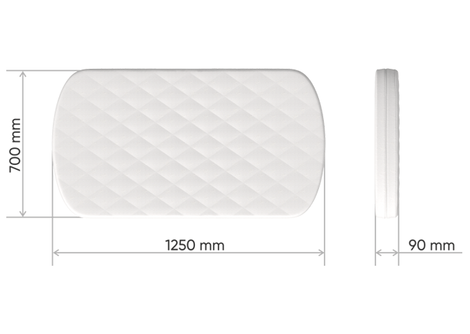 Матрас для детской кроватки 70х125 см белый Classic ELLIPSE ELLIPSE CLASSIC 257700 Белый Santreyd  - Вид №2