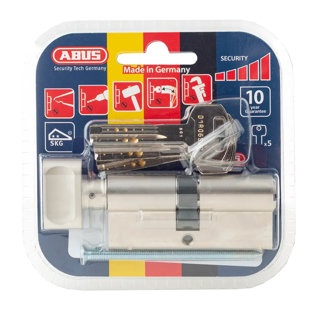 Цилиндр Abus D12 NIS 35x35 мм ключ/вертушка цвет никель 82732451 STLM-2044001 D 12 - Вид №3