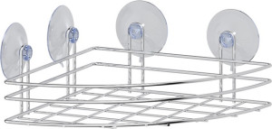 GHI 202 Полочка-решетка угловая на вакуумных присосках 26 cm SORCOSA Plain