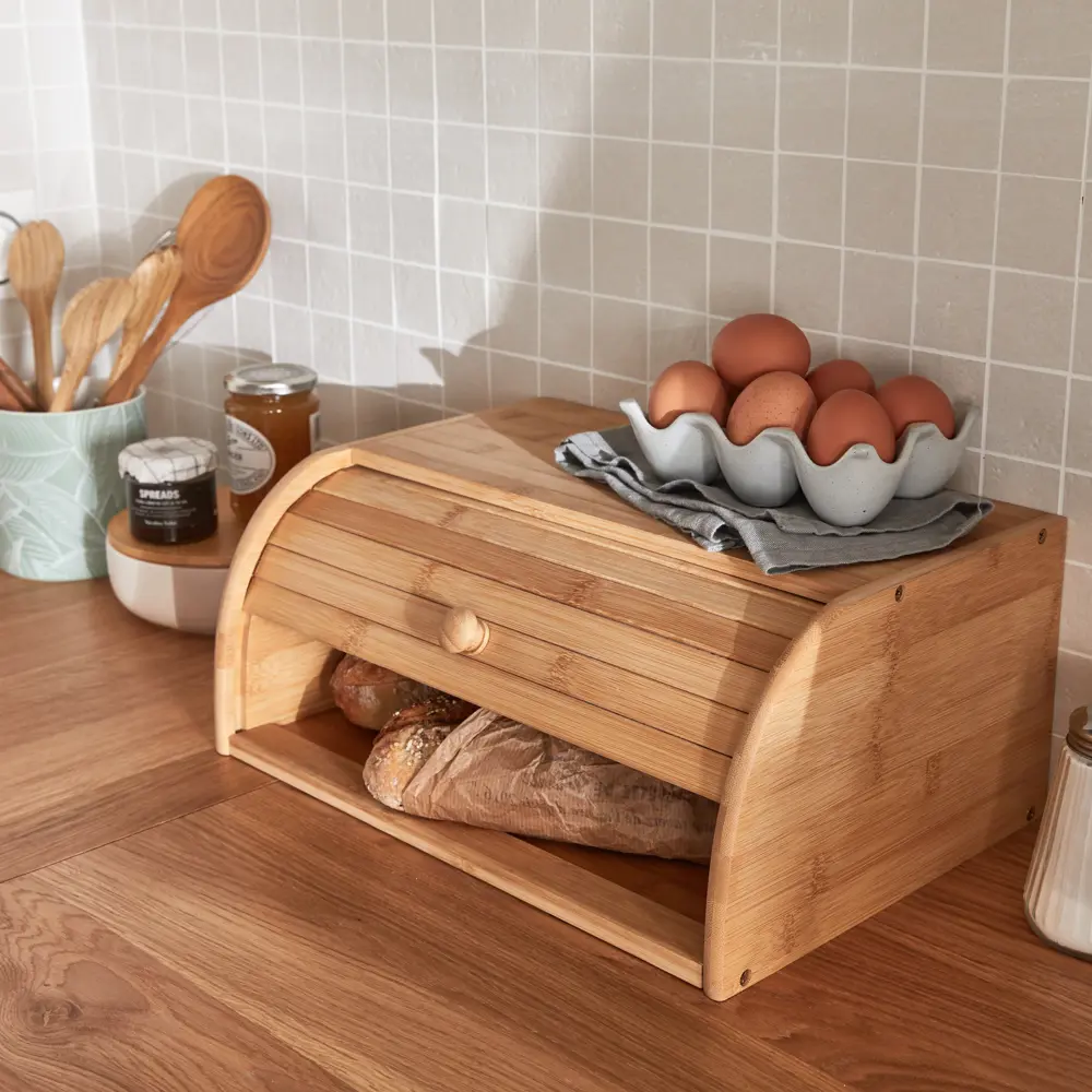 Хлебница 40x27x16.8 см бамбук цвет бежевый Santreyd STLM-2158182 - Вид №8