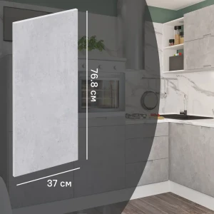 Фальшпанель для кухонного шкафа Берлин 37x76.8 см Delinia ID МДФ цвет серый 82011406 STLM-2039452