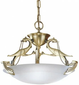 Possoni Illuminazione Сатиновая люстра со стеклом Heron 1753/3