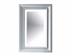 Прямоугольное зеркало со встроенным освещением для ванной комнаты