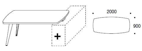 Деревянный стол со встроенной полкой Martex Pigreco ARCH-00022256 - Вид №1