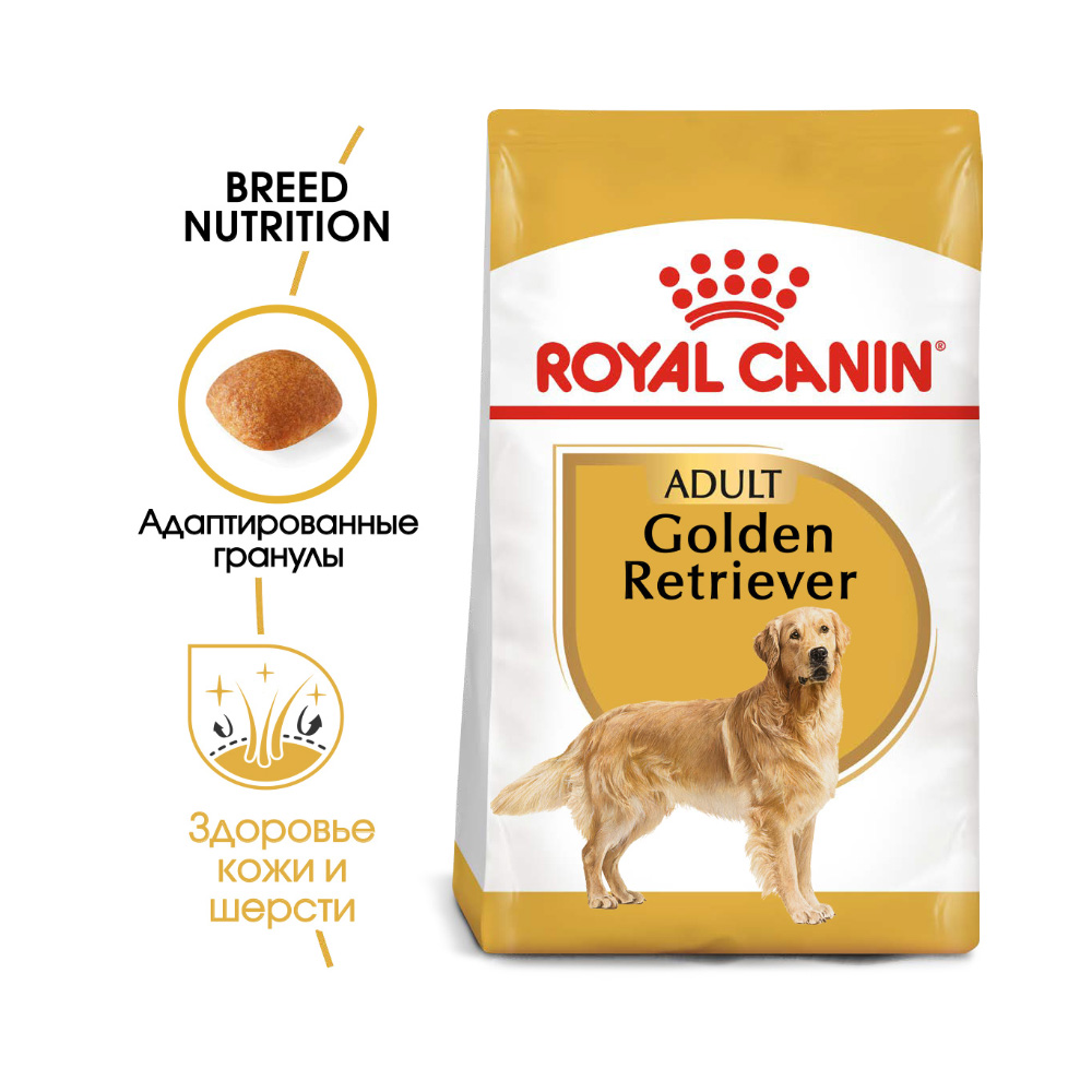 Т0038813 Корм для собак Golden Retriever 25 для породы Голден Ретривер старше 15 месяцев сух. 12кг ROYAL CANIN  - Вид №1
