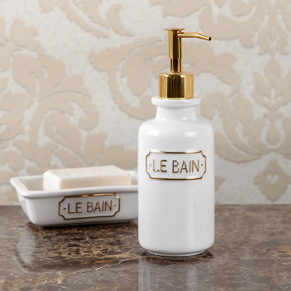 Дозатор для жидкого мыла Wess Le Bain Blanc цвет золотой 82260745 STLM-2209868 - Вид №8
