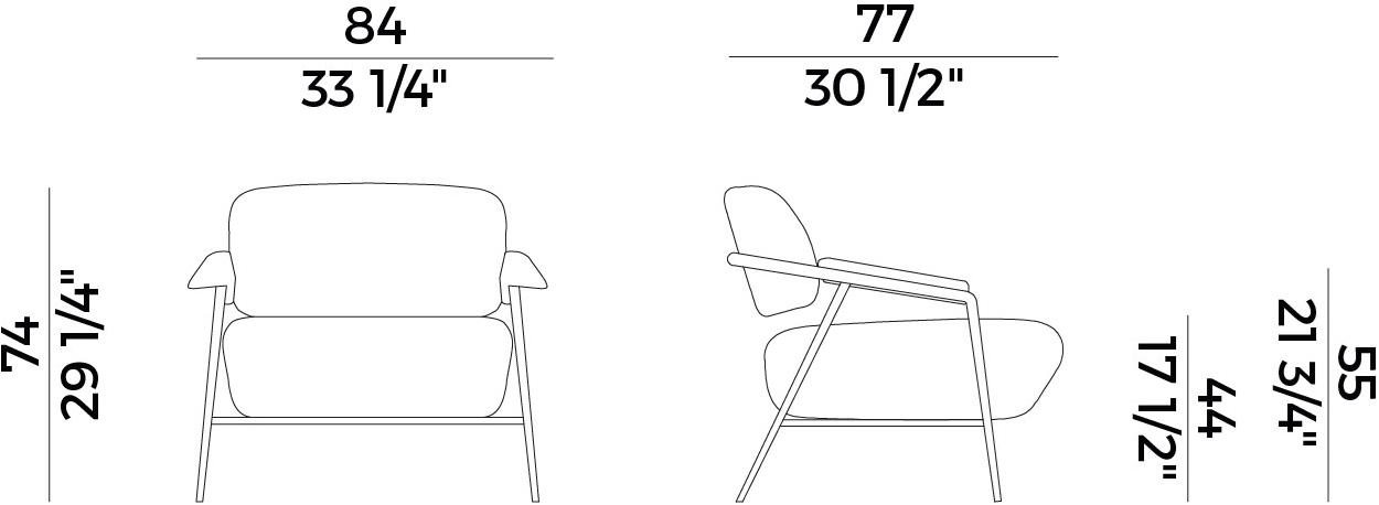 Potocco Кожаное кресло с подлокотниками Stay 909/pl - Вид №5