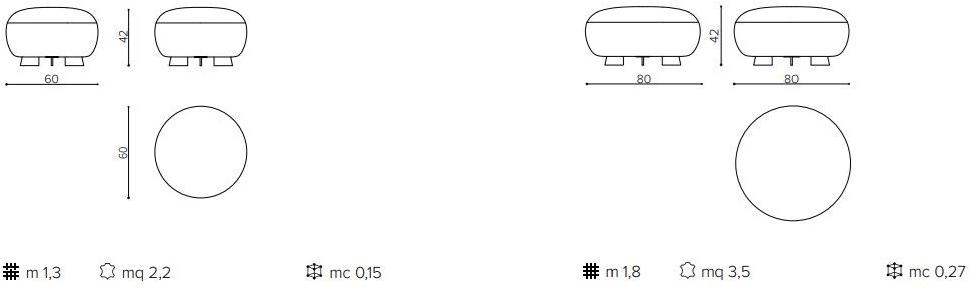 True Design Пуф с мягкой подкладкой Code Cd80ro / cd60ro - Вид №15