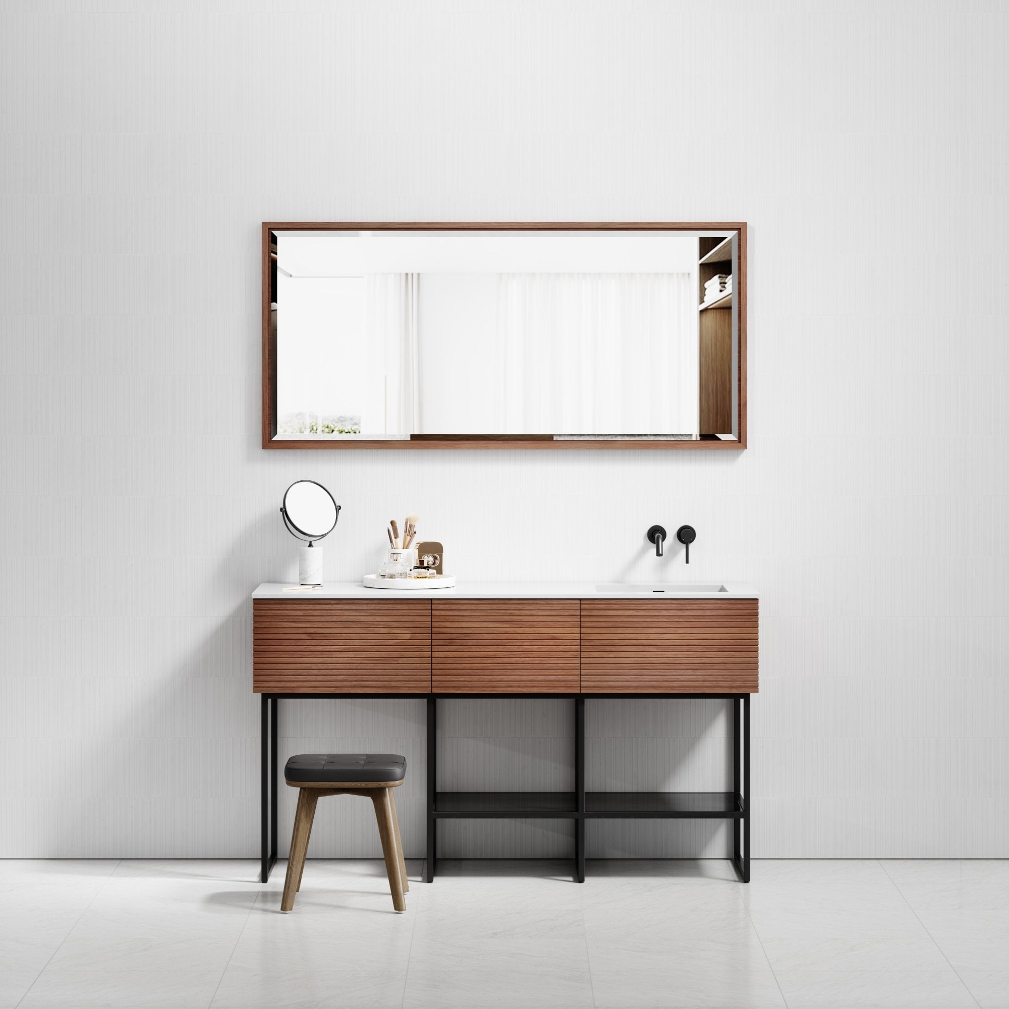 Деревянное зеркало с рамкой стены LUSSO Audemar ARCH-00065469 - Вид №1