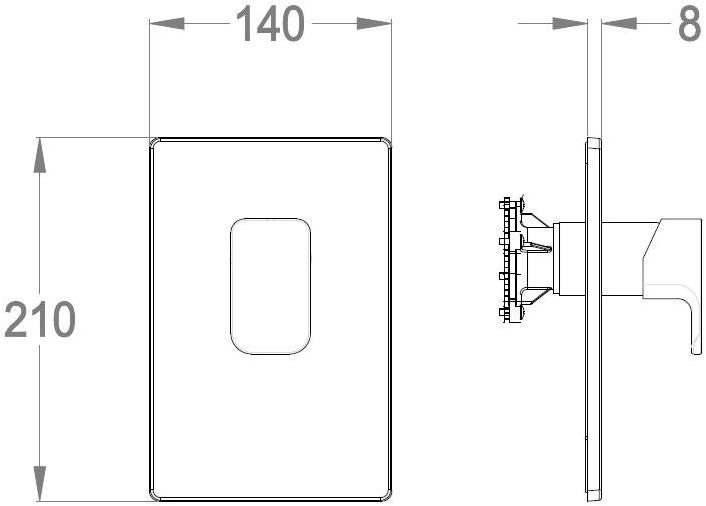 Fir Italia Смеситель для душа, однорычажный, с тарелкой Daily 44 4450158 - Вид №1