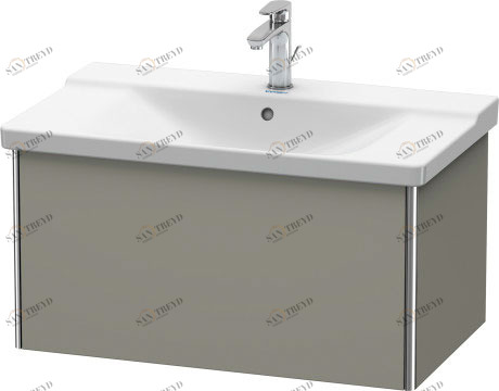 XS408109292 XSquare Тумбочка подвесная Каменно-серый шелковисто-матовый лак Duravit