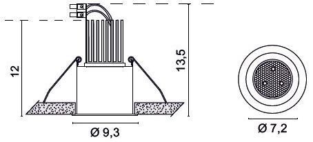 EGOLUCE Круглый встраиваемый светодиодный точечный светильник Easy 6441 + power led - Вид №2
