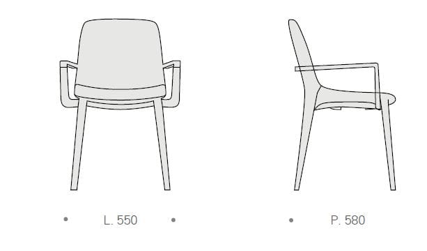 Кожаный стул с подлокотниками Kico Living Complements ARCH-00068752 - Вид №3