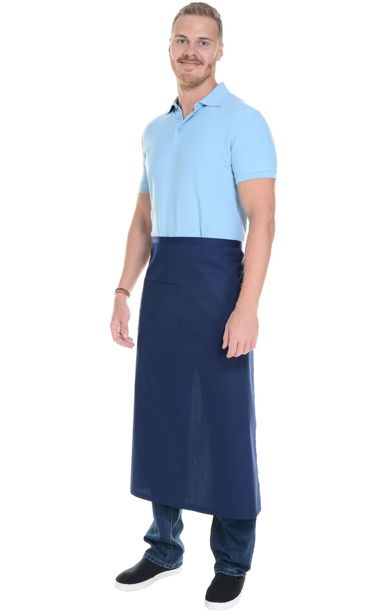 60130 Фартук удлиненный dark blue (темно-синий) HORECA  Одежда для официантов  размер  - Вид №8