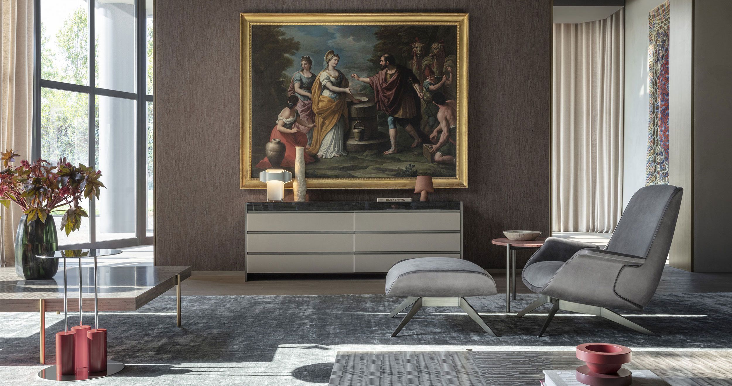 Кожаная подставка для ног OAK Metronome ARCH-00006134 - Вид №3