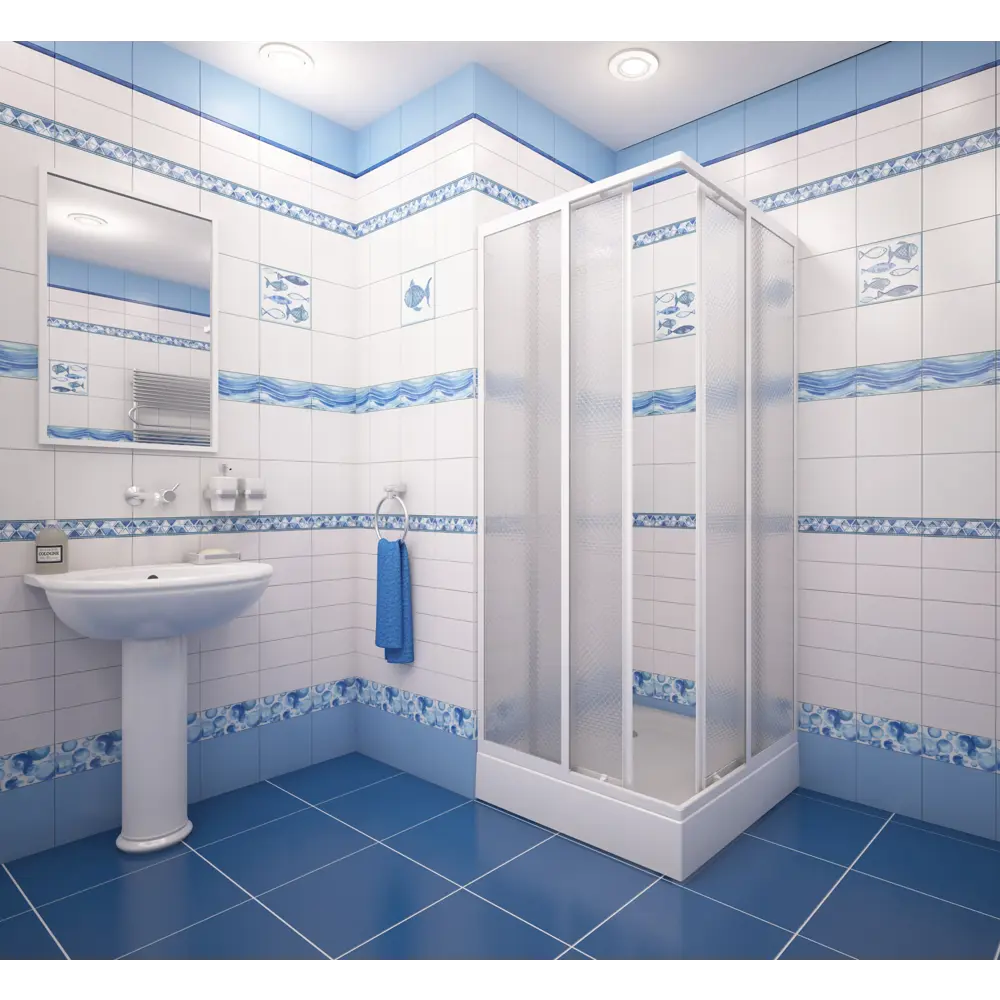 METAKAM Душевой угол квадратный 89×89 см с раздвижными дверями 12073514 STLM-0001725