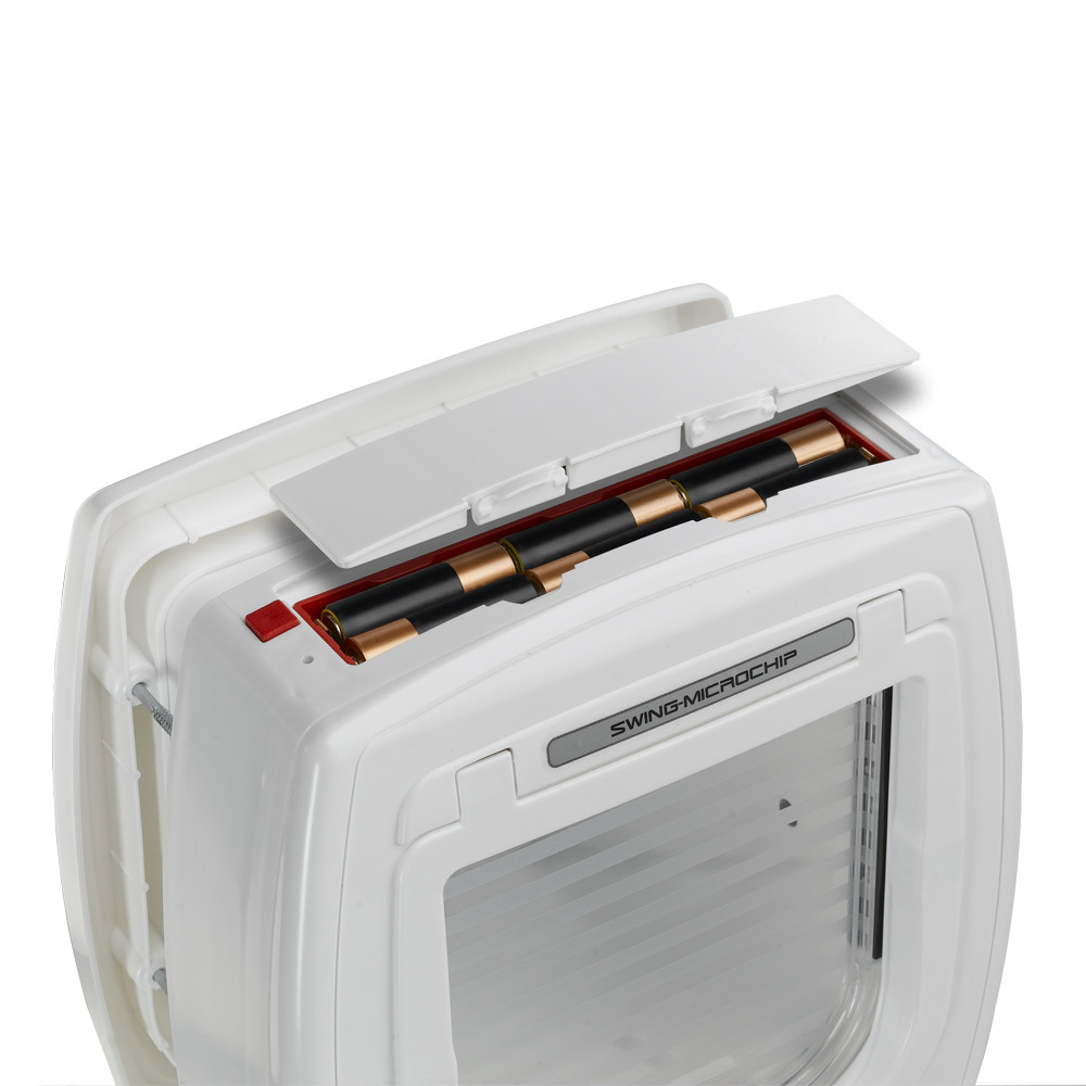 ПР0028508 Автоматическая дверь для животных SWING MICROCHIP, белая, определяющая микрочипы FERPLAST  - Вид №1