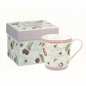 Кружка фарфоровая 300 мл фиолетовая "Малина. Ботанический сад" CHURCHILL ЦВЕТЫ 00-3952076 Фиолетовый