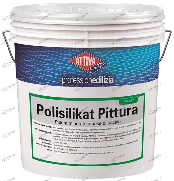 ATTIVA Минеральная краска на основе полисиликатов калия Smalti e pitture sun-id-1404960