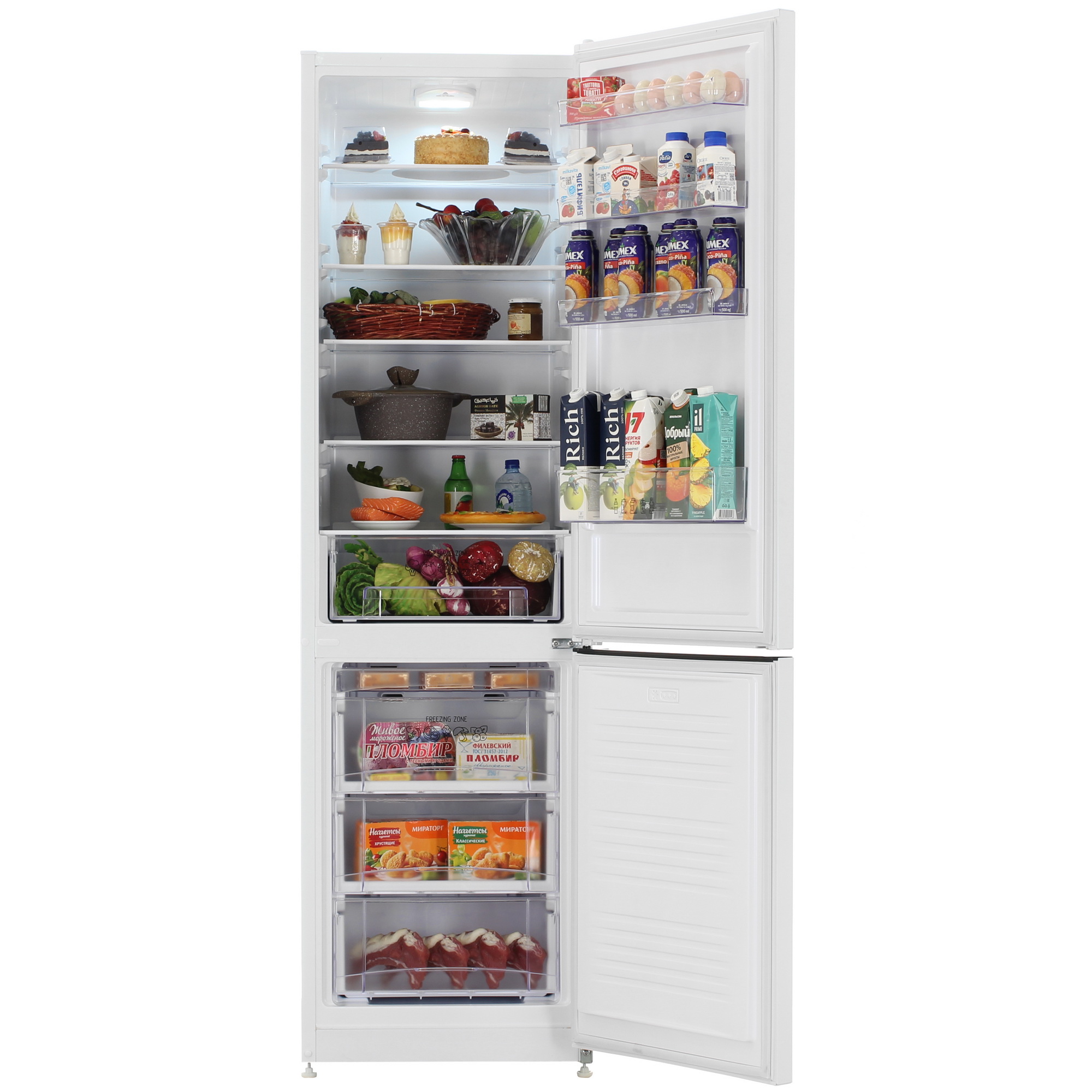 9021274 Холодильник с морозильником   Nordfrost NRB 164NF W белый STDN-0109963 - Вид №5